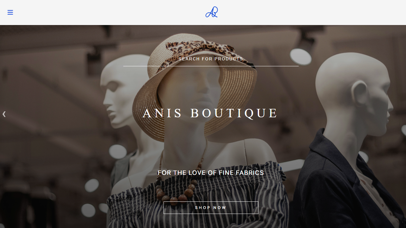 Anis Boutique E-commerce Website Design